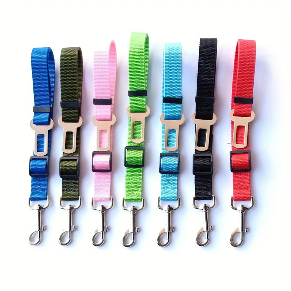 Adjustable Harness and Leash Cat Dog Car Seat Belt Pet Seat Vehicle Dog Harness Lead Clip TractionCar Travel Supplies for Dogs - My Store