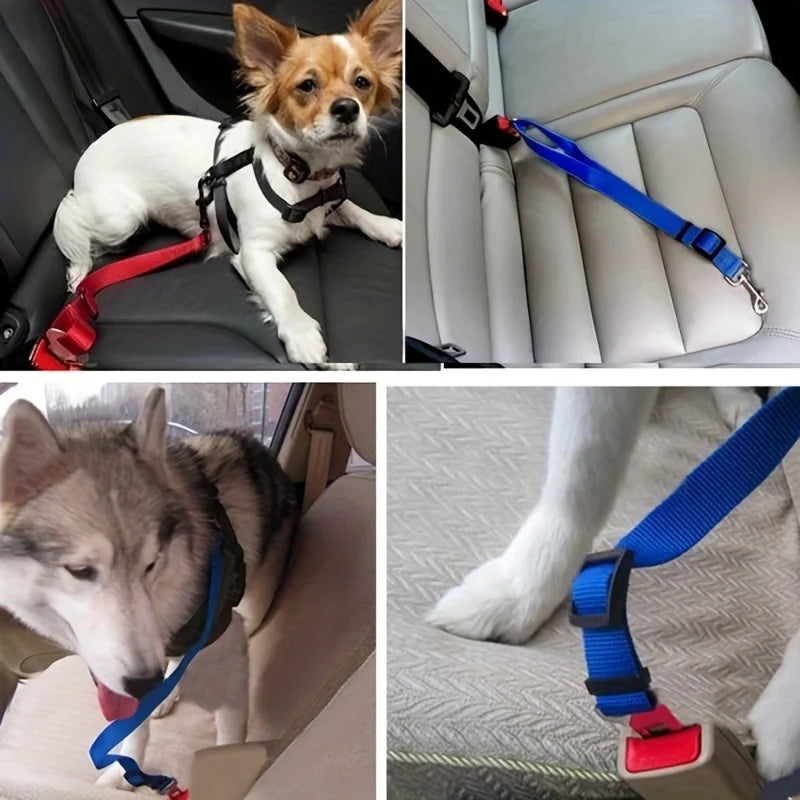 Adjustable Harness and Leash Cat Dog Car Seat Belt Pet Seat Vehicle Dog Harness Lead Clip TractionCar Travel Supplies for Dogs - My Store