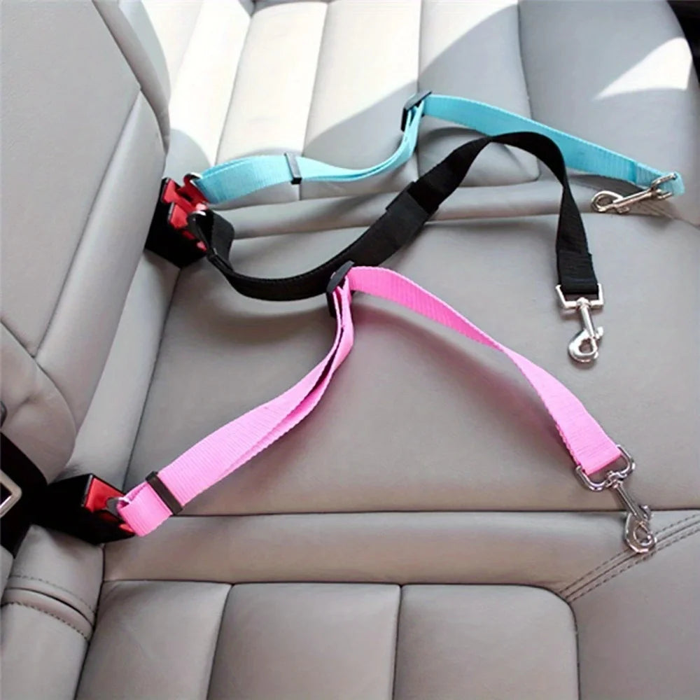 Adjustable Harness and Leash Cat Dog Car Seat Belt Pet Seat Vehicle Dog Harness Lead Clip TractionCar Travel Supplies for Dogs - My Store