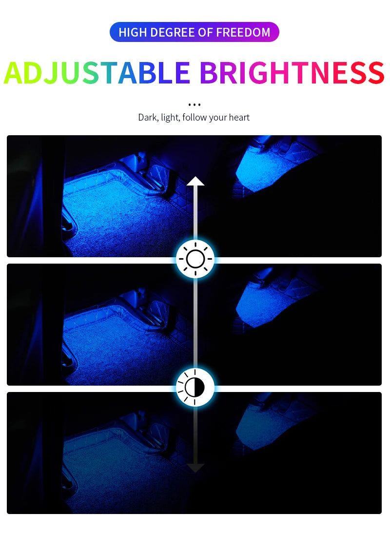 RGB Neon LED Car Interior Light Kit - MartHub
