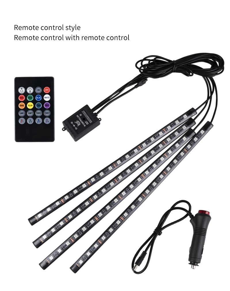 RGB Neon LED Car Interior Light Kit - MartHub