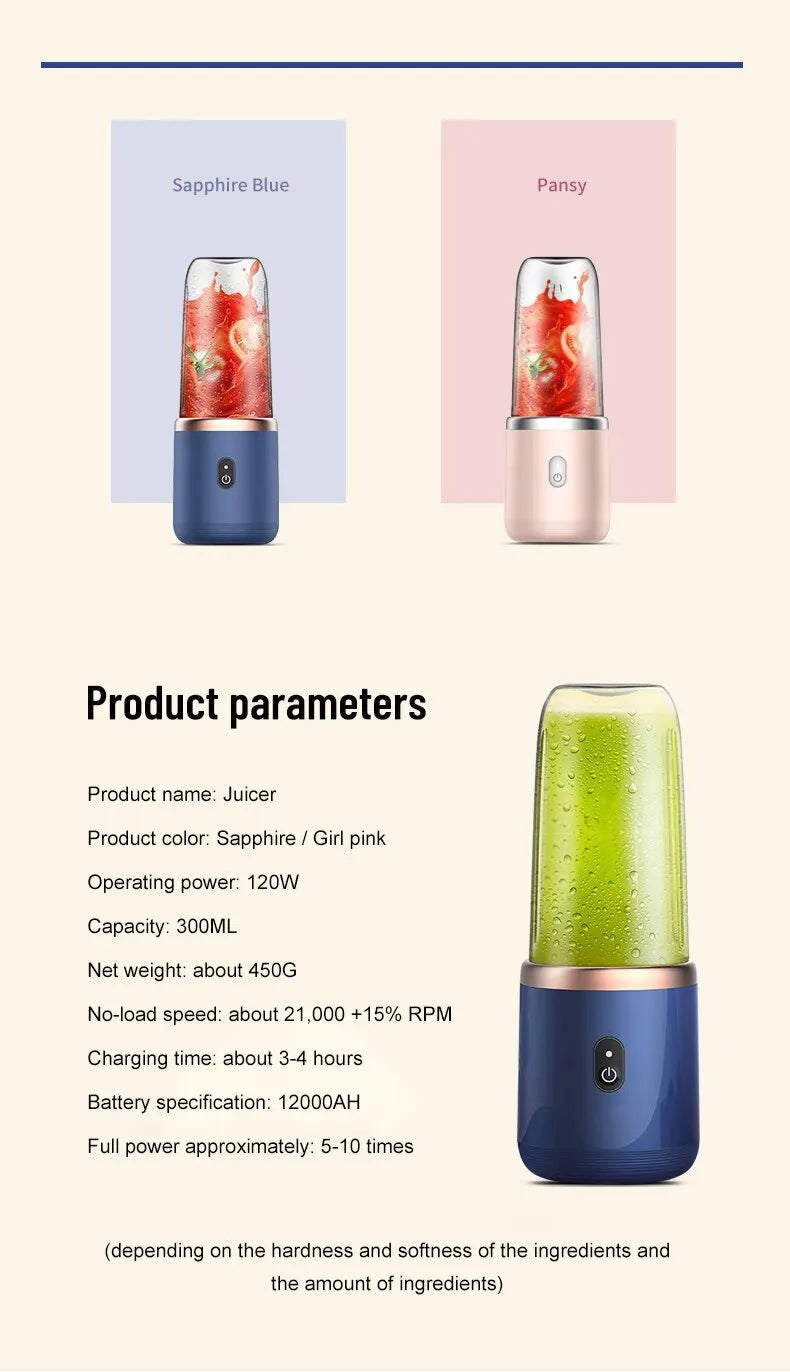 Portable Electric Juice Blender - My Store