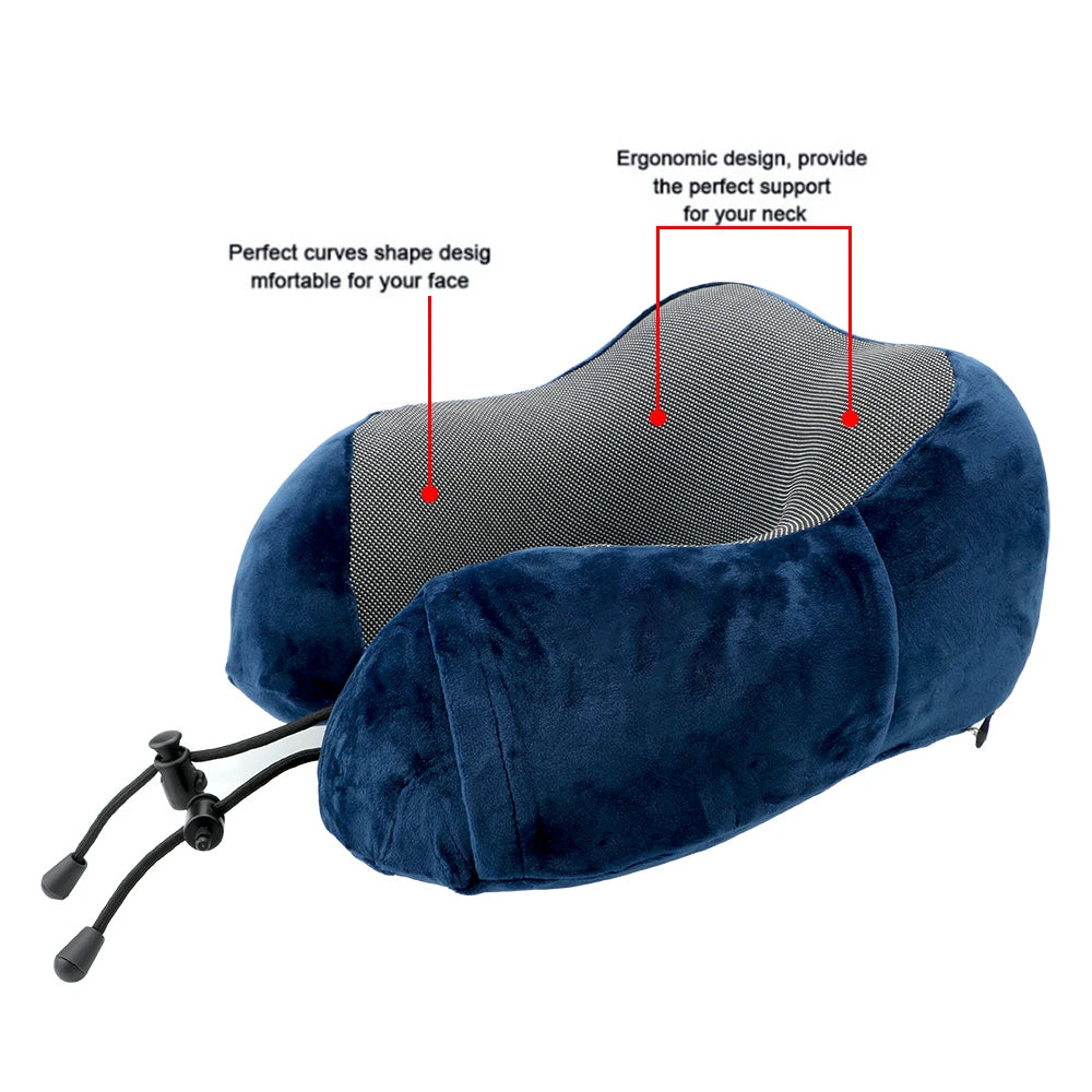 Memory Foam Travel Airplane Pillow - MartHub