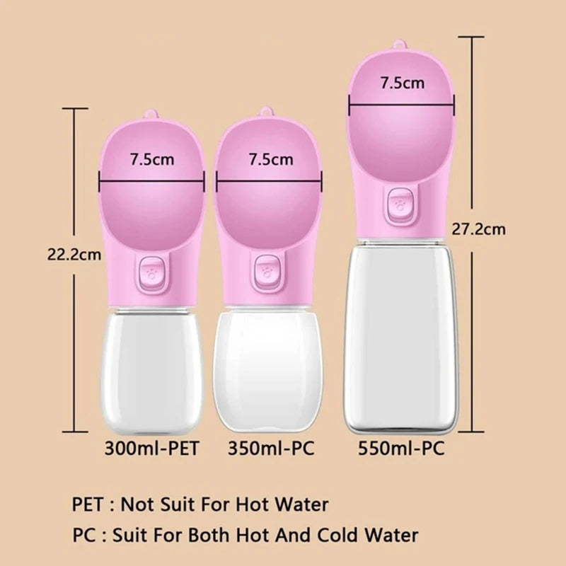 Portable Dog Water Bottle For Small Large Dogs Cat Outdoor Leakproof Walking Drinking Bowls Chihuahua French Bulldog Supplies - My Store