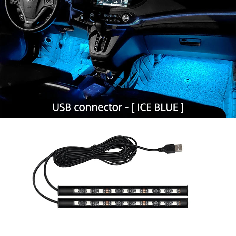 USB Neon 18 LED Car Interior Light Kit - MartHub