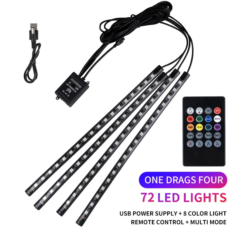 RGB Neon LED Car Interior Light Kit - MartHub