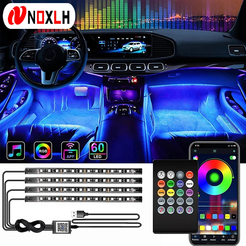 RGB Neon LED Car Interior Light Kit - MartHub