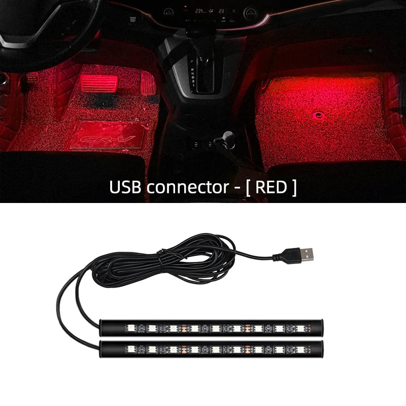 USB Neon 18 LED Car Interior Light Kit - MartHub