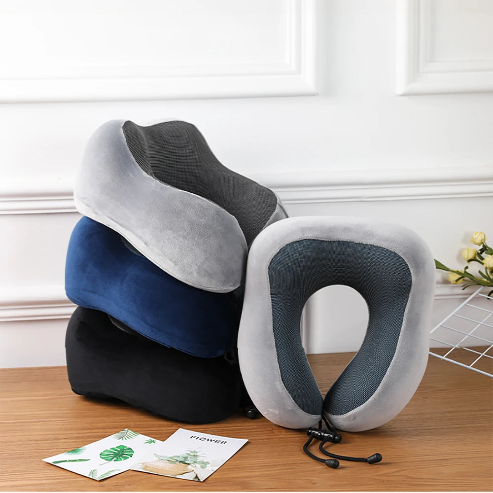 Memory Foam Travel Airplane Pillow - MartHub