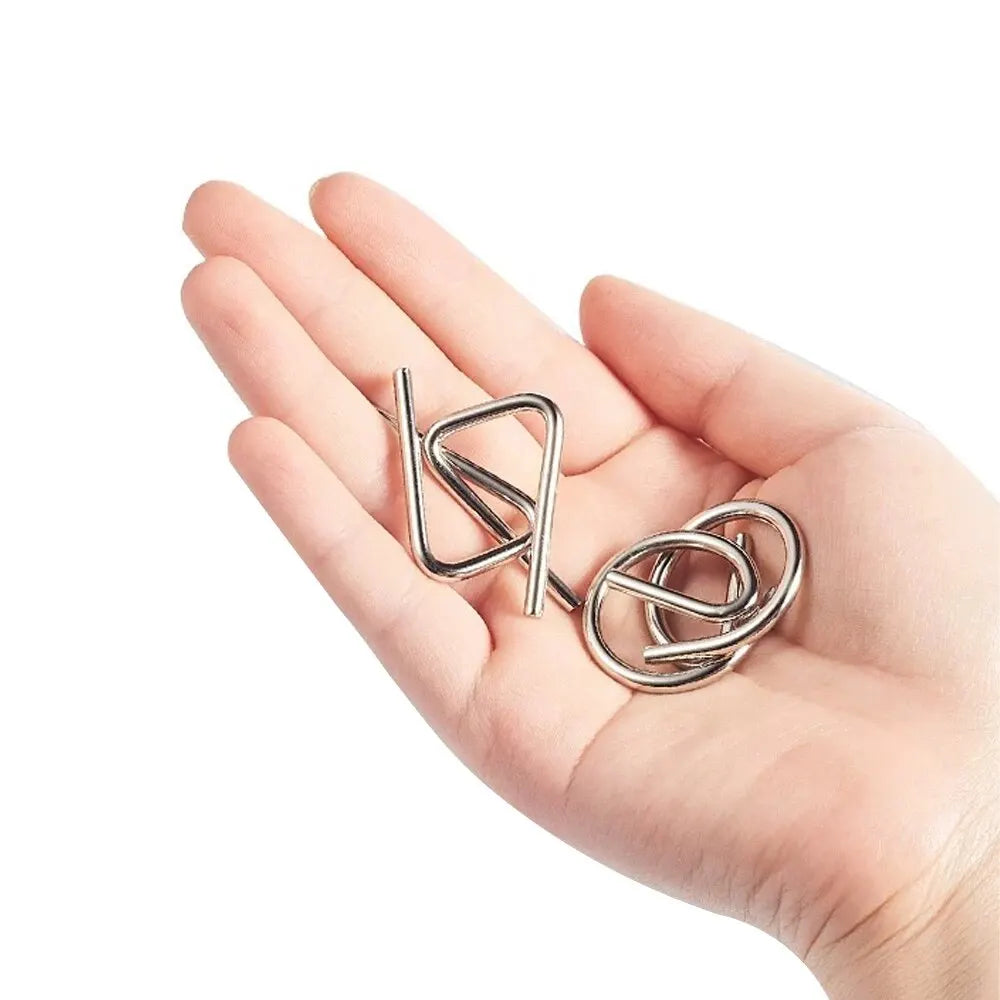 8 Pcs Montessori Series Metal Educational Toys Intelligence Interactive Game Unlock Widgets Kids Stress Relief Unique Toy - My Store