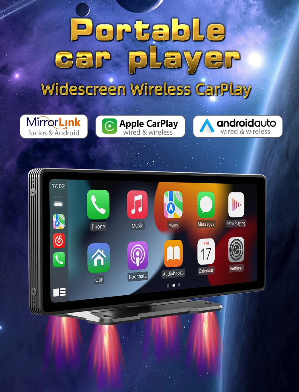 Portable 10.26" Wireless CarPlay & Reversing Camera - MartHub