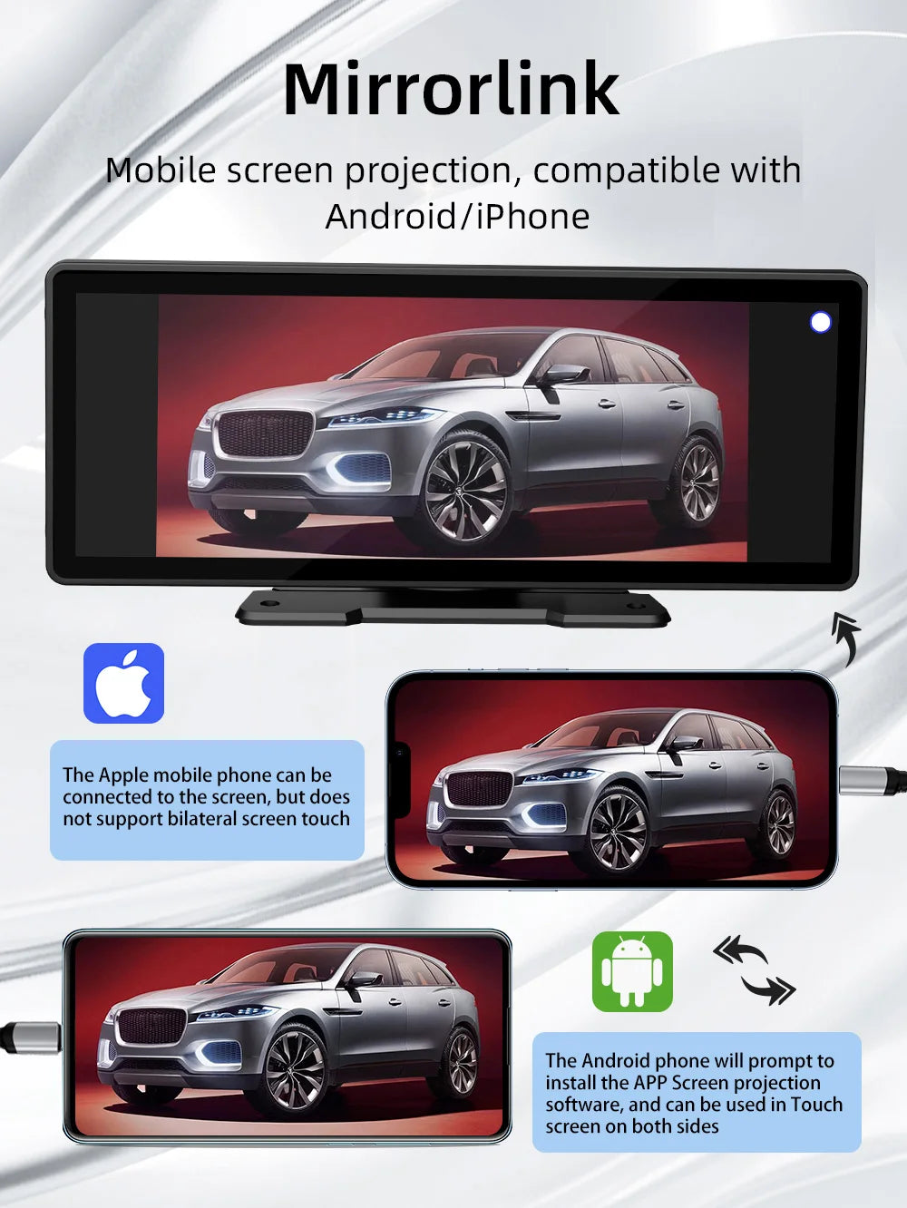Portable 10.26" Wireless CarPlay & Reversing Camera - MartHub