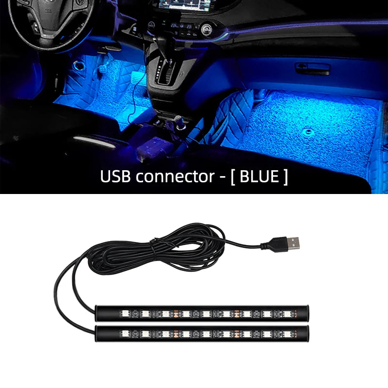 USB Neon 18 LED Car Interior Light Kit - MartHub