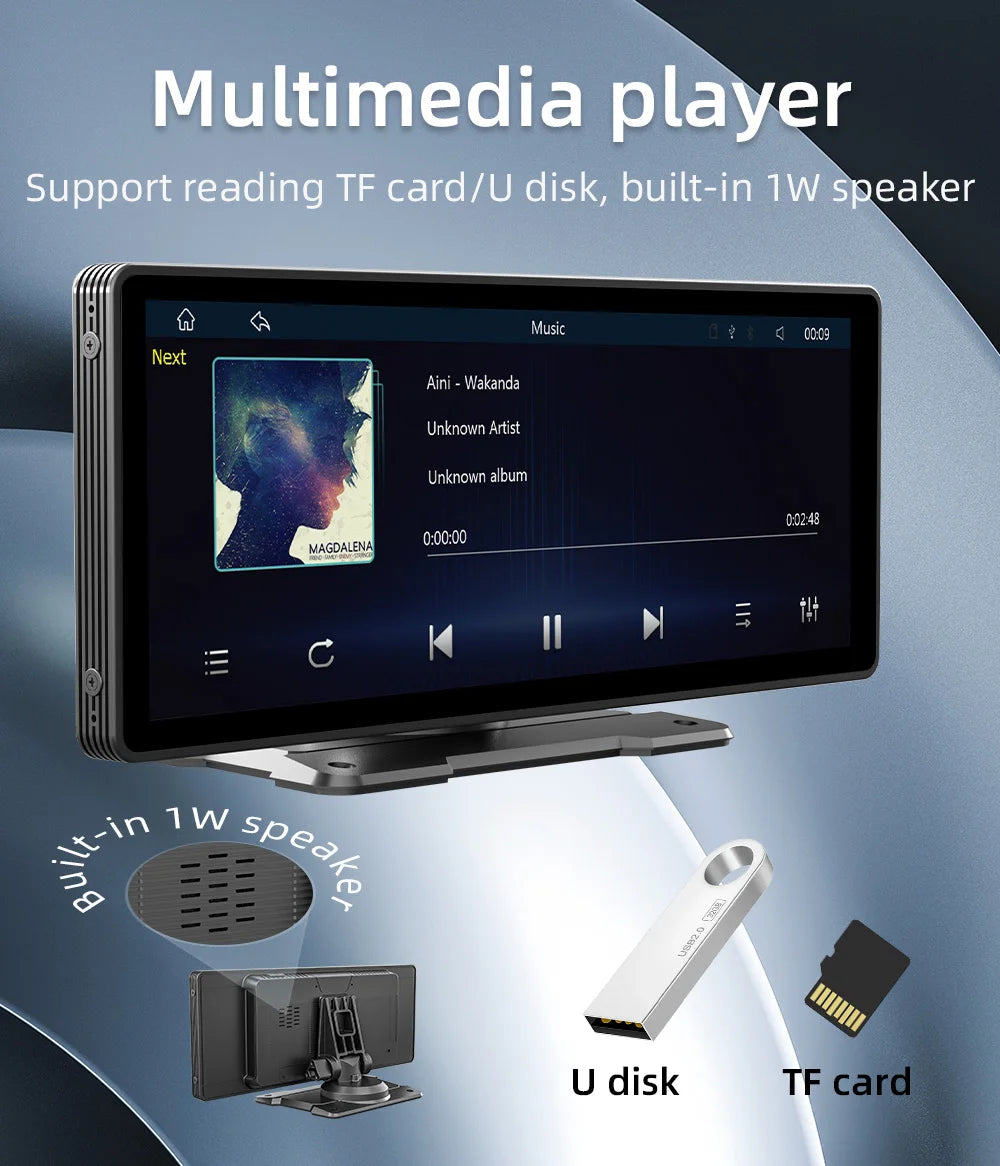 Portable 10.26" Wireless CarPlay & Reversing Camera - MartHub