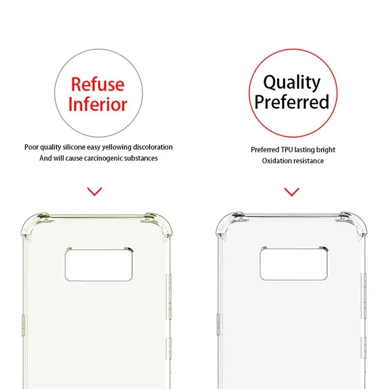 Thick Shockproof Case For Samsung Galaxy S22 S21 S20 S23 Ultra S10 S8 S9 Plus Phone Case For Samsung Note 10 9 8 Silicone Cover - My Store