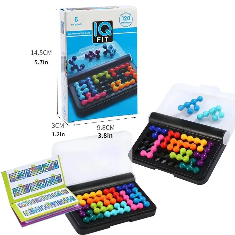 120 Challenges IQ 3D Puzzle Board Game Classic Pyramid Plate Pearl Logical Mind For Children Pyramid Beads Montessori Toys Gifts - My Store