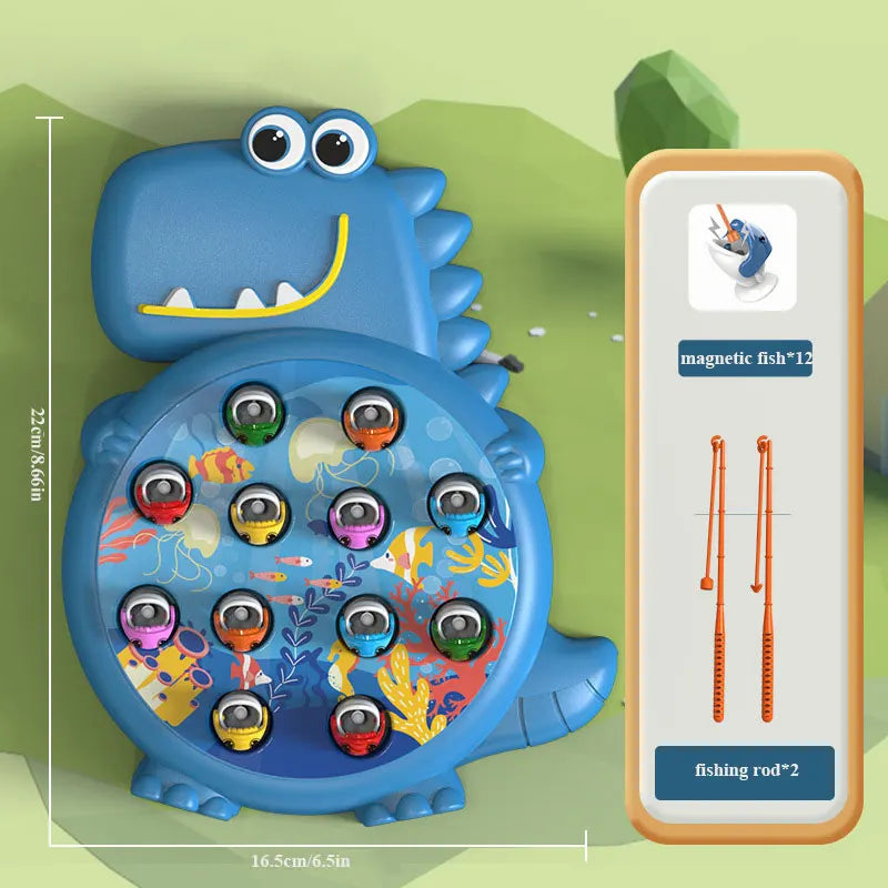 Dinosaur Simple Magnetic Fishing Toys Play Rod Game Toys for Children Baby Montessori with Rod Kids Educational Rotating Gift - My Store