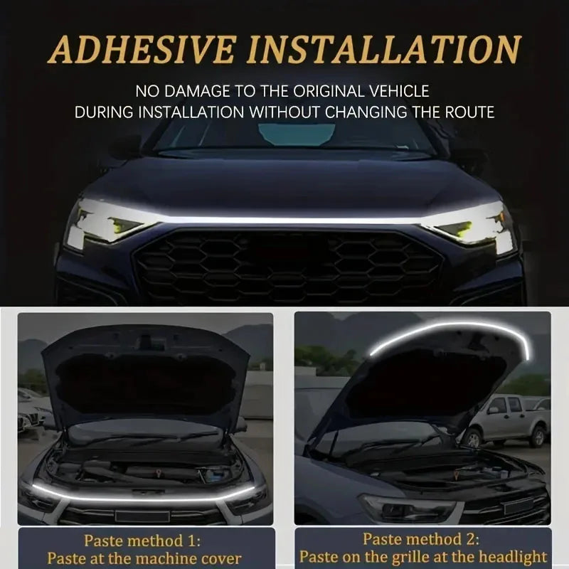 Car LED Hood Light Strip 120 CM - Stylish DRL Upgrade - MartHub