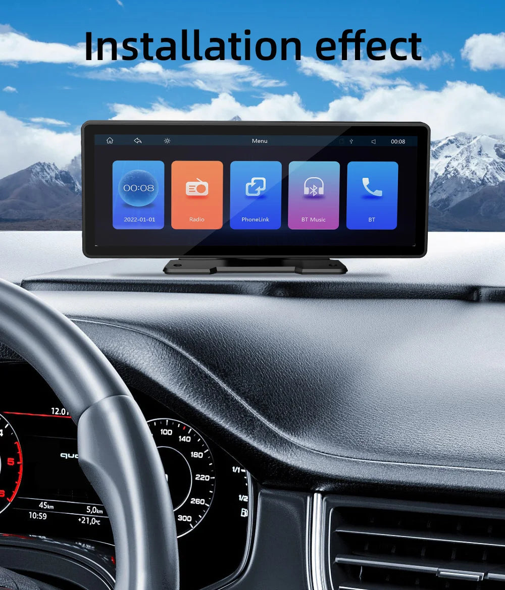 Portable 10.26" Wireless CarPlay & Reversing Camera - MartHub