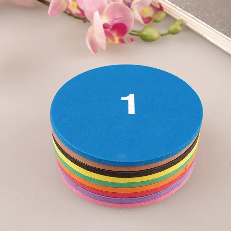 51Pcs Fractions Math Teaching Tool EVA Round Shape Instrument Kids Montessori Early Educational Math Development STEM Toy Gifts - My Store