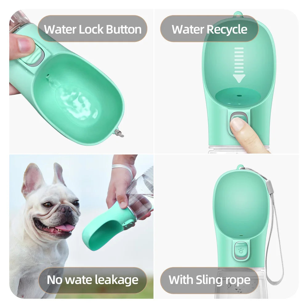Portable Dog Water Bottle For Small Large Dogs Cat Outdoor Leakproof Walking Drinking Bowls Chihuahua French Bulldog Supplies - My Store