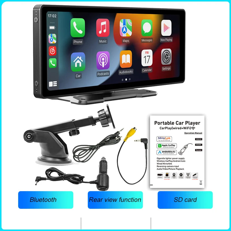 Portable 10.26" Wireless CarPlay & Reversing Camera - MartHub
