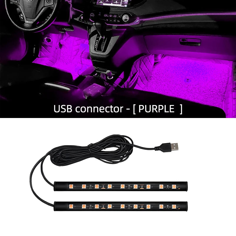 USB Neon 18 LED Car Interior Light Kit - MartHub