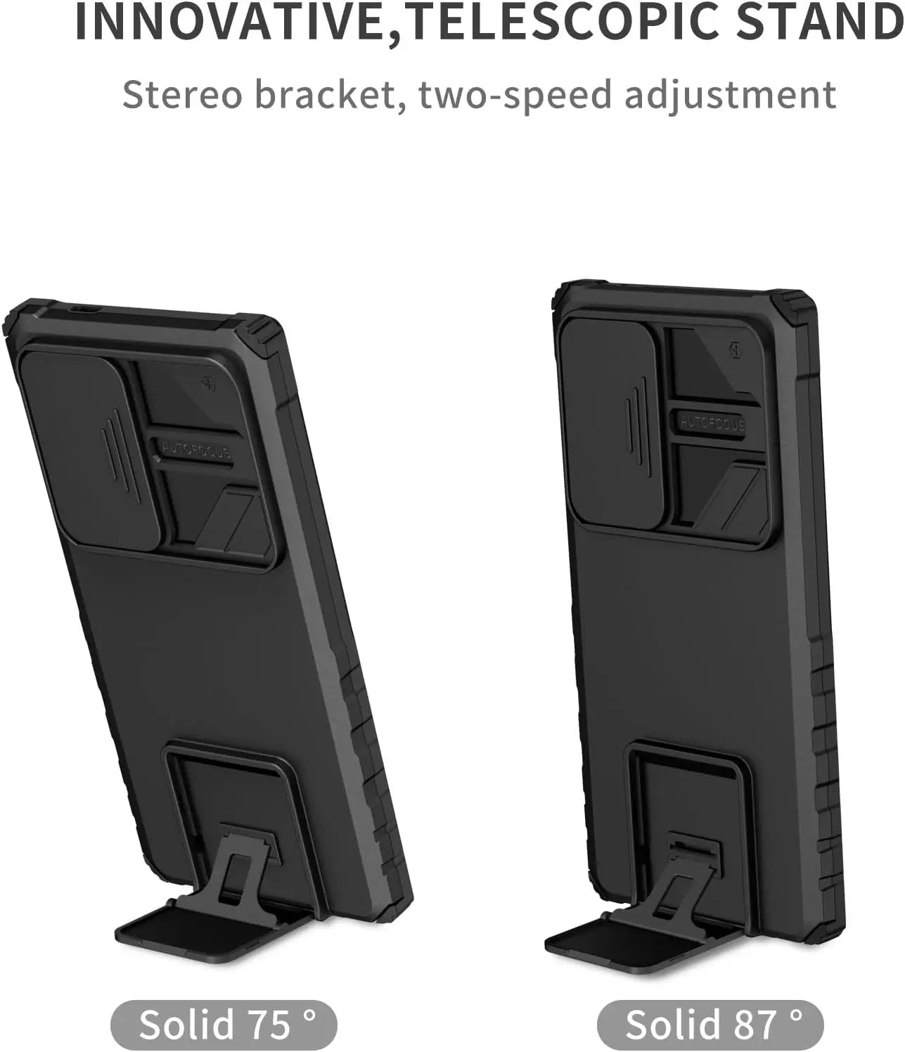 with Kickstand Slide Camera Lens Cover Rugged Shockproof Protection Cover Phone Case for Samsung GalaxyS24/S23/S22/S21Ultra/Plus - My Store