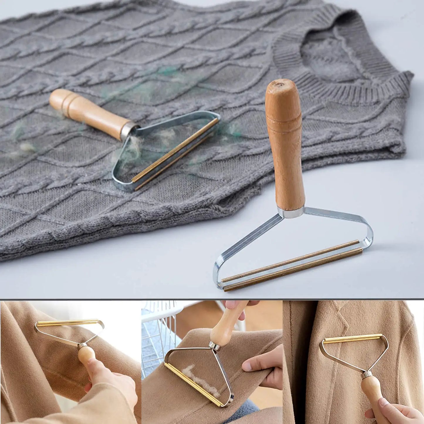 Portable Lint Remover Pet Hair Remover Brush Manual Lint Roller Sofa Clothes Cleaning Lint Brush Fuzz Fabric Shaver Brush Tool - My Store