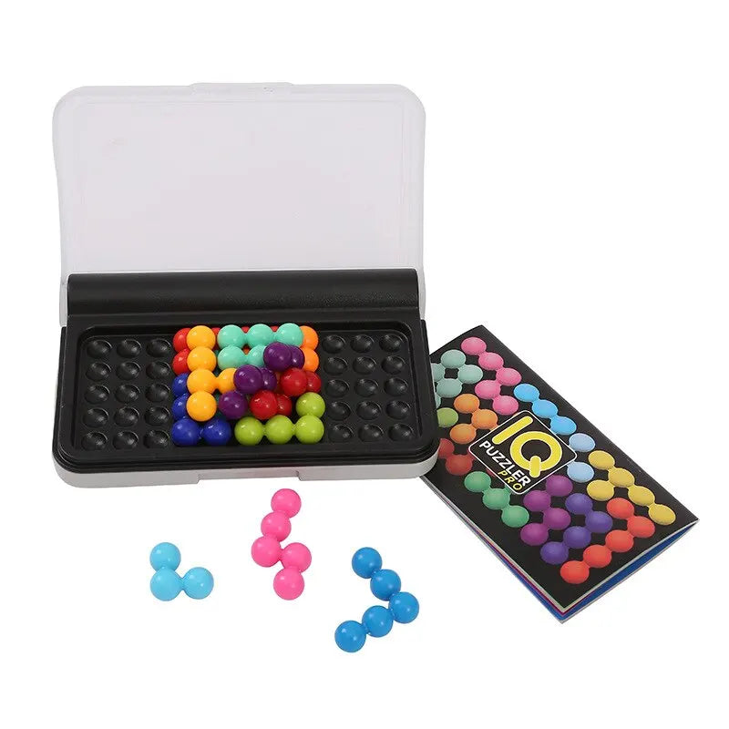 120 Challenges IQ 3D Puzzle Board Game Classic Pyramid Plate Pearl Logical Mind For Children Pyramid Beads Montessori Toys Gifts - My Store