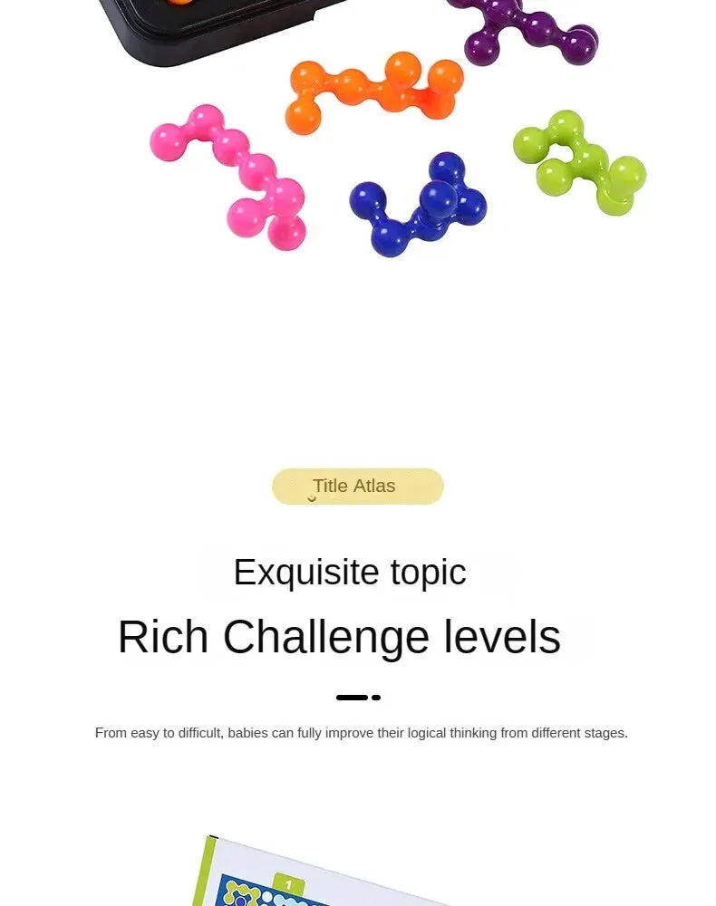 120 Challenges IQ 3D Puzzle Board Game Classic Pyramid Plate Pearl Logical Mind For Children Pyramid Beads Montessori Toys Gifts - My Store