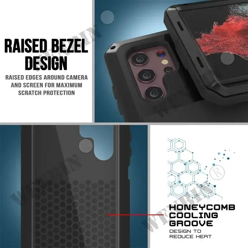 Samsung Ultra Armor Case S8 to S23 , Note 8 to Note 20 – Heavy-Duty Luxury Cover - MartHub