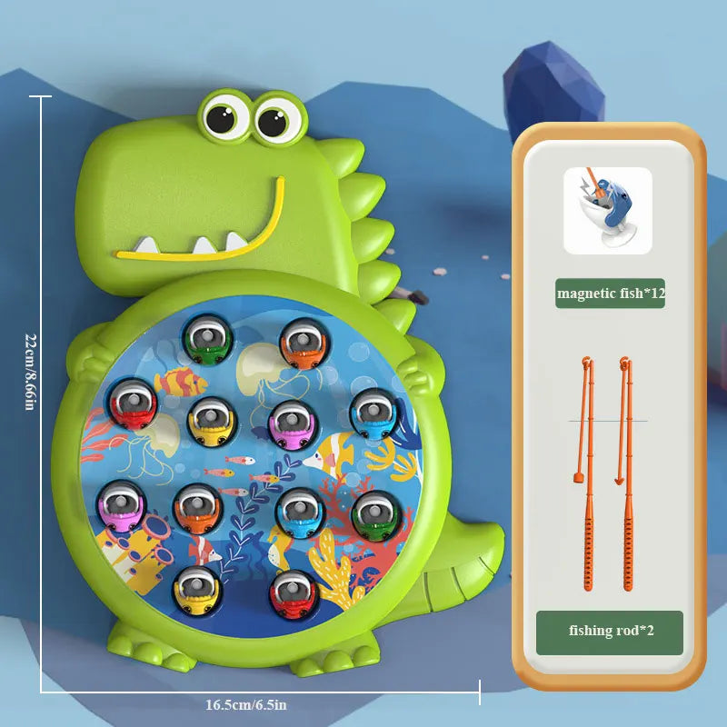 Dinosaur Simple Magnetic Fishing Toys Play Rod Game Toys for Children Baby Montessori with Rod Kids Educational Rotating Gift - My Store