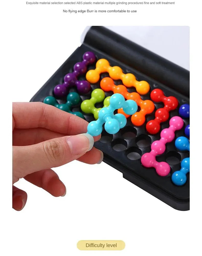 120 Challenges IQ 3D Puzzle Board Game Classic Pyramid Plate Pearl Logical Mind For Children Pyramid Beads Montessori Toys Gifts - My Store