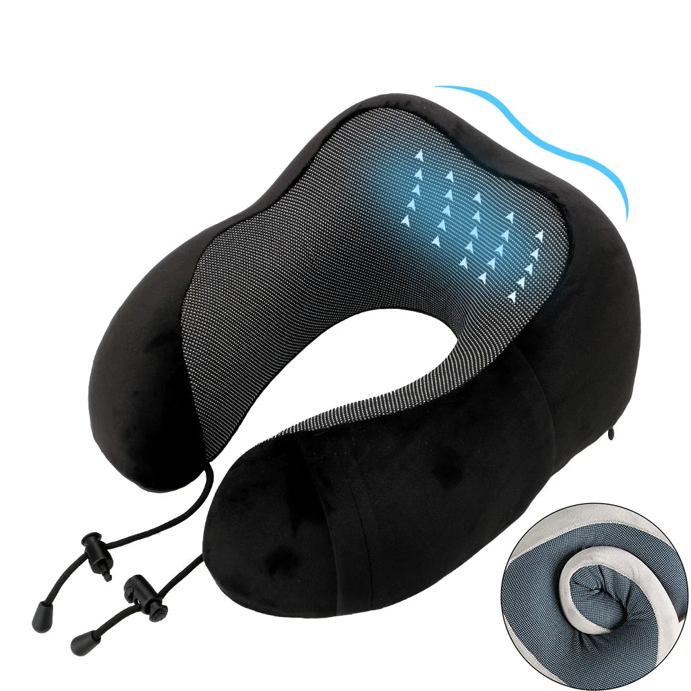 Memory Foam Travel Airplane Pillow - MartHub