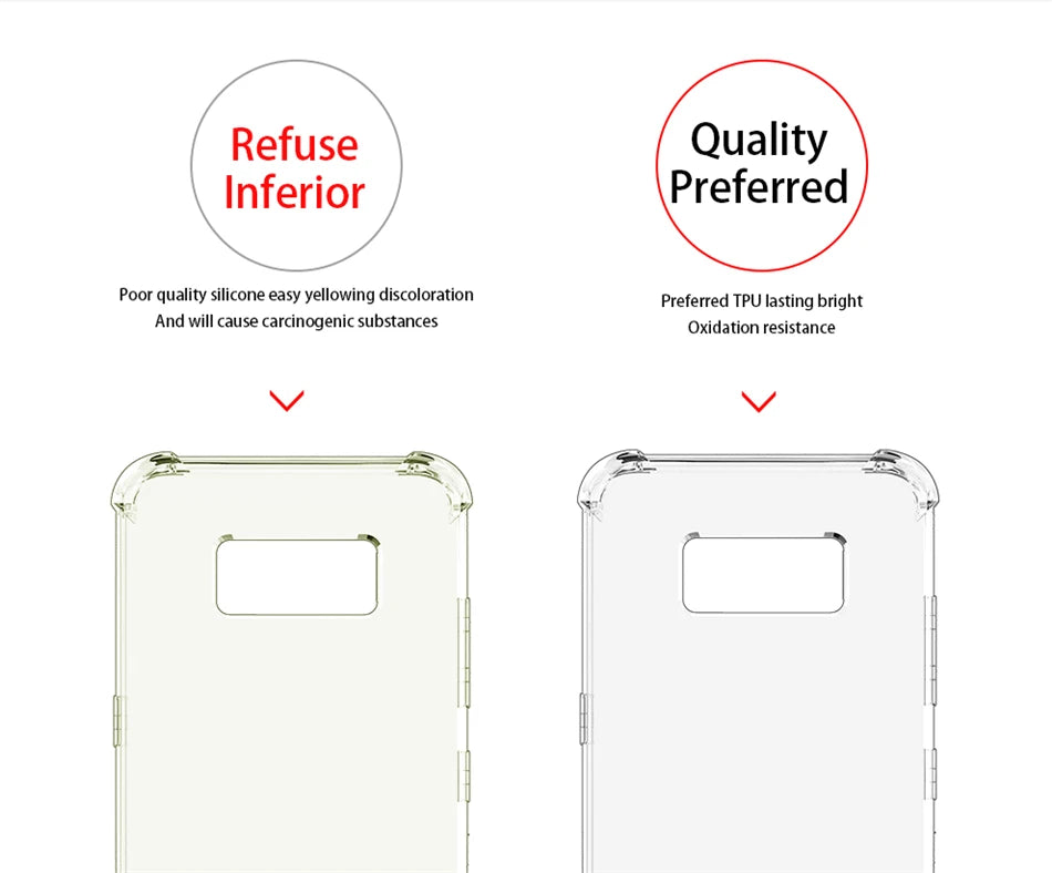 Thick Shockproof Case For Samsung Galaxy S22 S21 S20 S23 Ultra S10 S8 S9 Plus Phone Case For Samsung Note 10 9 8 Silicone Cover - My Store