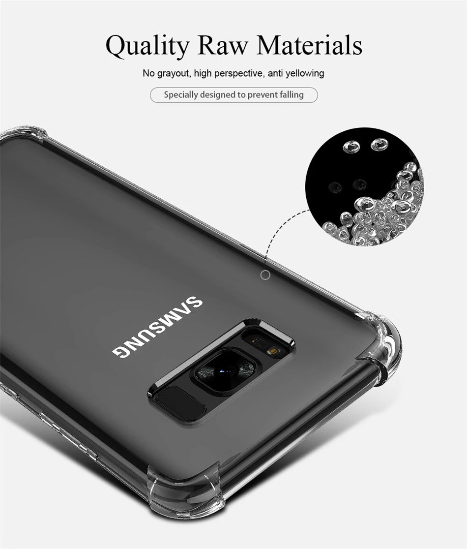 Thick Shockproof Case For Samsung Galaxy S22 S21 S20 S23 Ultra S10 S8 S9 Plus Phone Case For Samsung Note 10 9 8 Silicone Cover - My Store