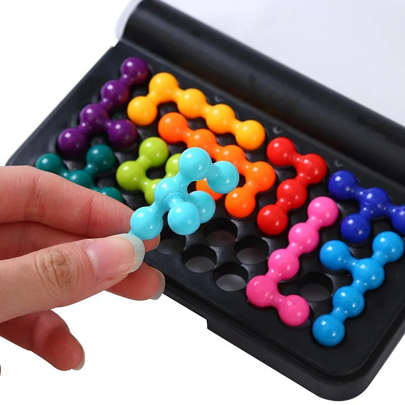 120 Challenges IQ 3D Puzzle Board Game Classic Pyramid Plate Pearl Logical Mind For Children Pyramid Beads Montessori Toys Gifts - My Store