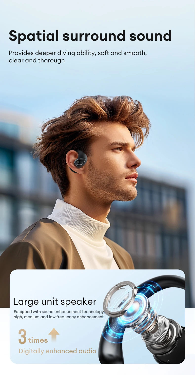 Choice New Lenovo X15 PRO Ⅱ OWS Bluetooth 5.4 Earphones Ear Hook Design Sport Earbuds HD HiFi Surround Sound Headphone - My Store