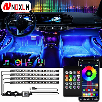 RGB Neon LED Car Interior Light Kit - MartHub