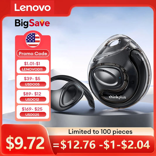 Choice New Lenovo X15 PRO Ⅱ OWS Bluetooth 5.4 Earphones Ear Hook Design Sport Earbuds HD HiFi Surround Sound Headphone - My Store