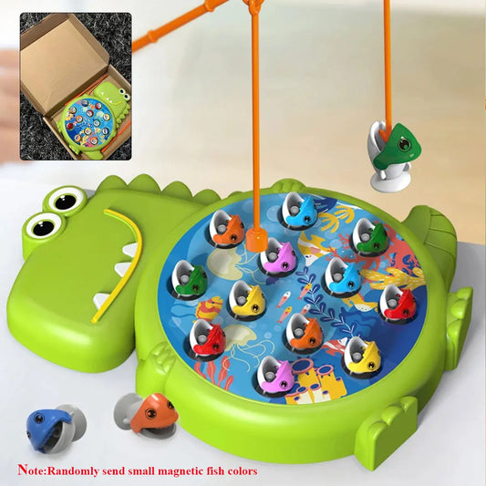 Dinosaur Simple Magnetic Fishing Toys Play Rod Game Toys for Children Baby Montessori with Rod Kids Educational Rotating Gift - My Store