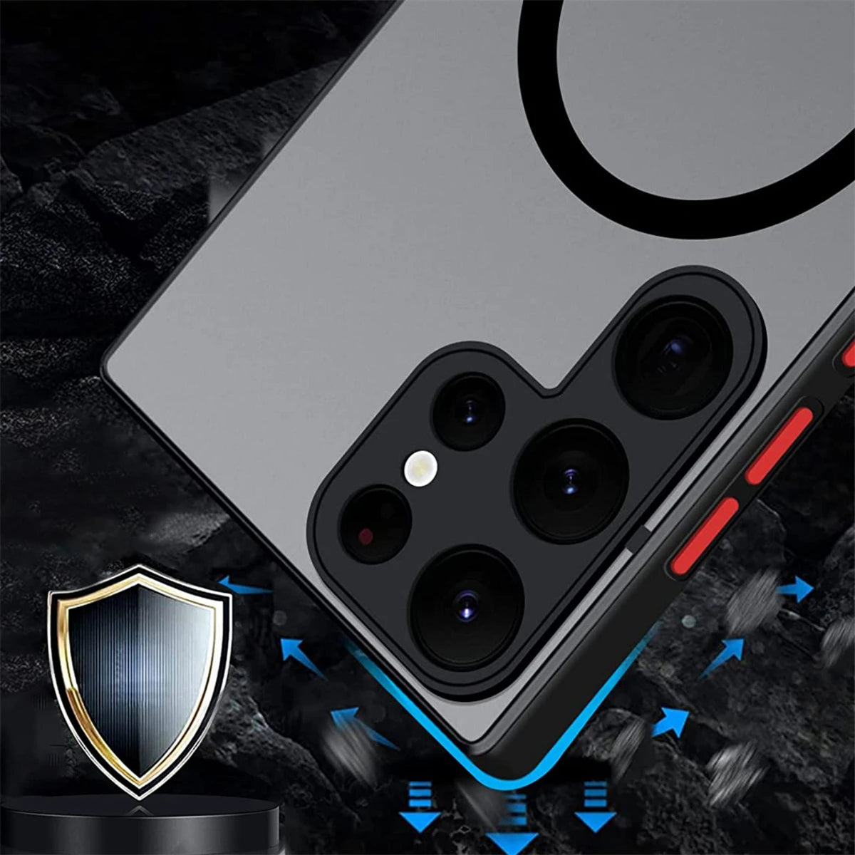 Shockproof Phone Case Magnetic Suction Dropproof Cover Support Wireless Charging For Samsung Galaxy S23 S22 S21 Ultra PLUS S21FE - My Store