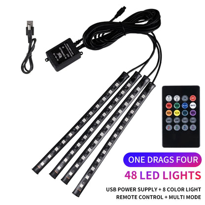RGB Neon LED Car Interior Light Kit - MartHub