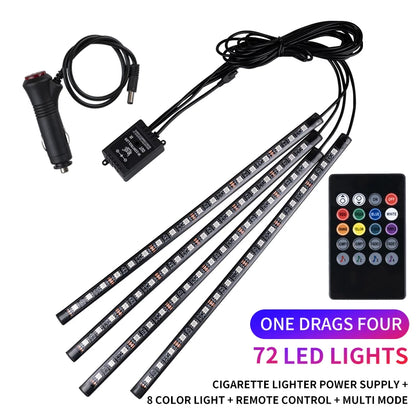 RGB Neon LED Car Interior Light Kit - MartHub