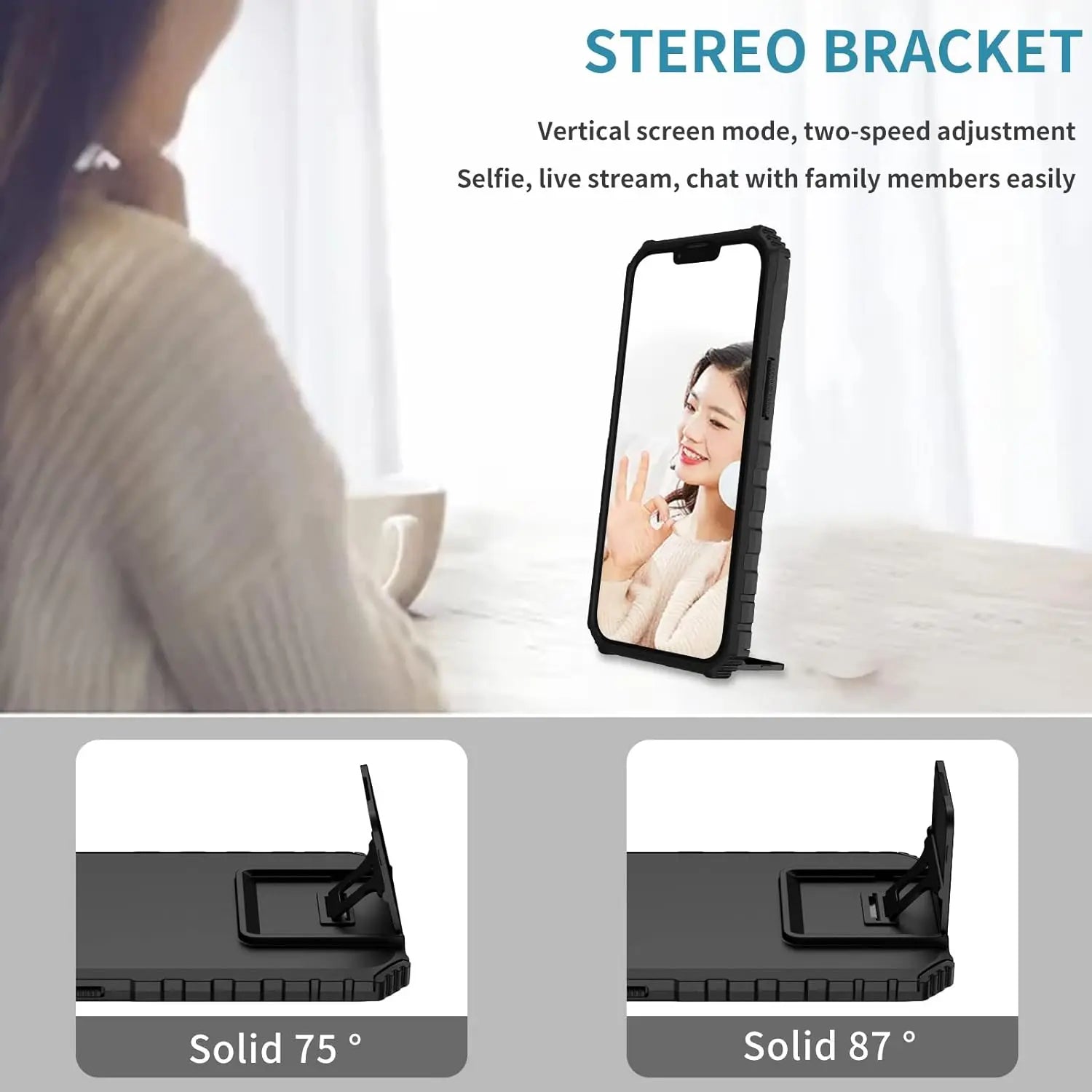 with Kickstand Slide Camera Lens Cover Rugged Shockproof Protection Cover Phone Case for Samsung GalaxyS24/S23/S22/S21Ultra/Plus - My Store