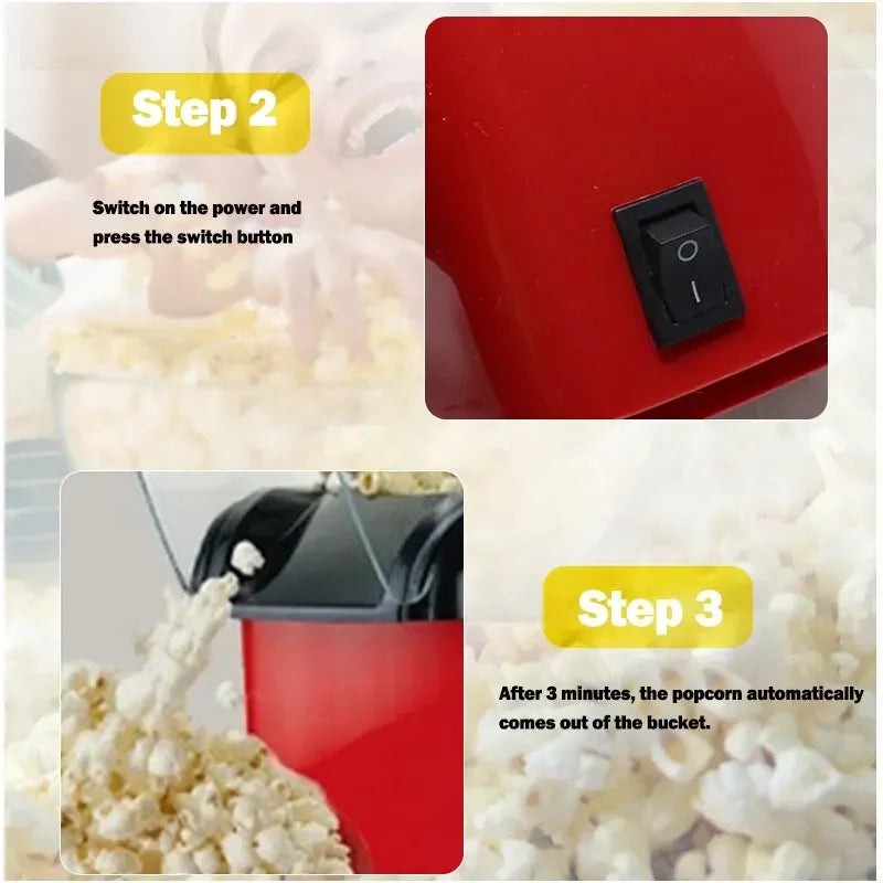 Xiaomi Popcorn Machine High Popping Rate Fully Automatic Popcorn Maker Electric Air Popper Mini Popcorn Machine for Home Kitchen - My Store