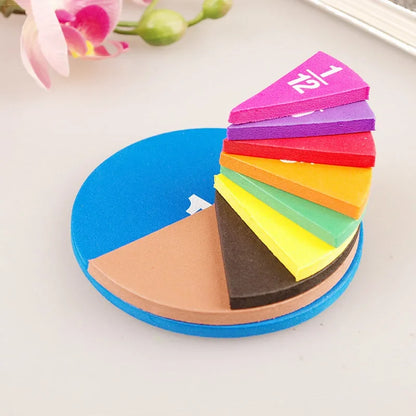 51Pcs Fractions Math Teaching Tool EVA Round Shape Instrument Kids Montessori Early Educational Math Development STEM Toy Gifts - My Store