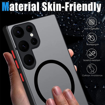 Shockproof Phone Case Magnetic Suction Dropproof Cover Support Wireless Charging For Samsung Galaxy S23 S22 S21 Ultra PLUS S21FE - My Store