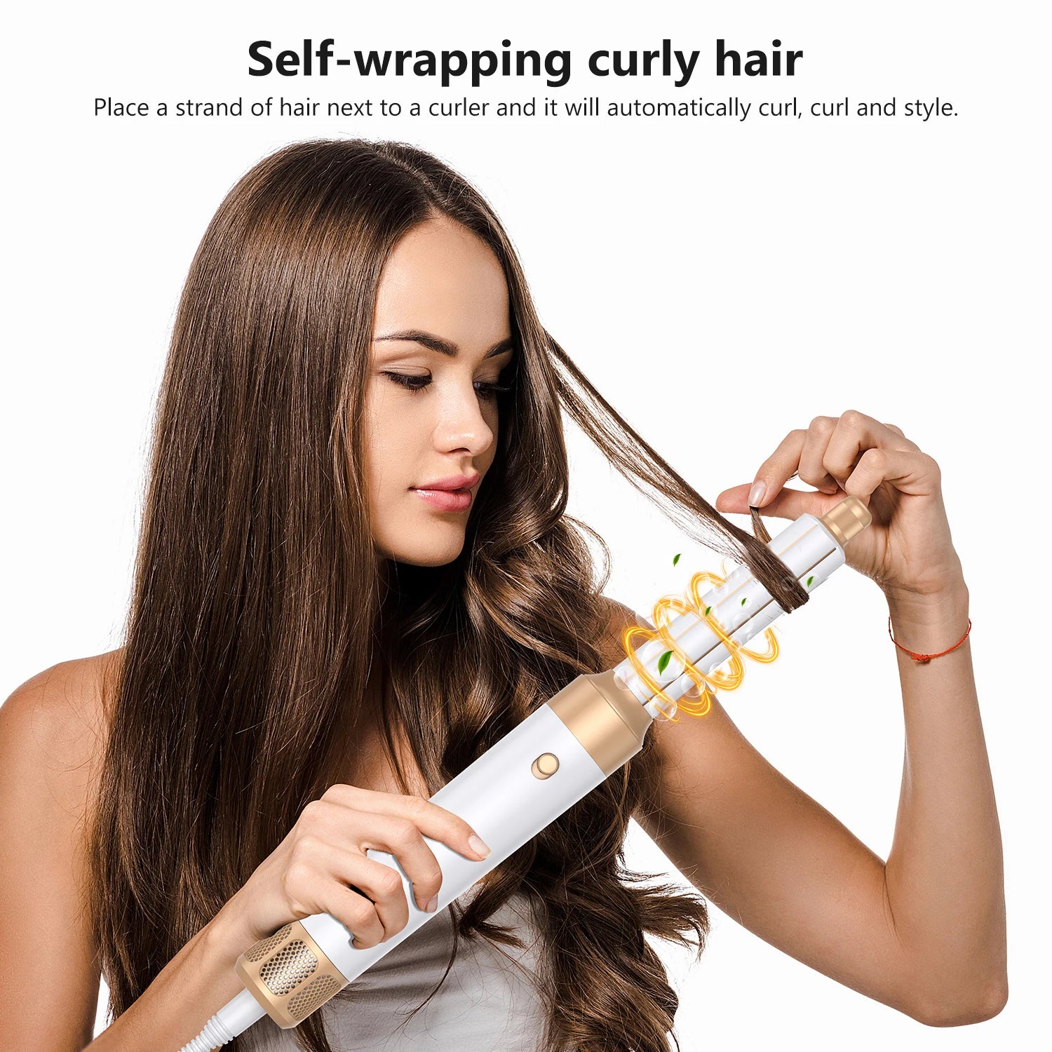 7 In 1 Hair Dryer Brush Brushless High Speed Hair Dryer with Diffuser Ionic Blow Dryer Hot Air Styling Comb Auto Hair Curler - My Store